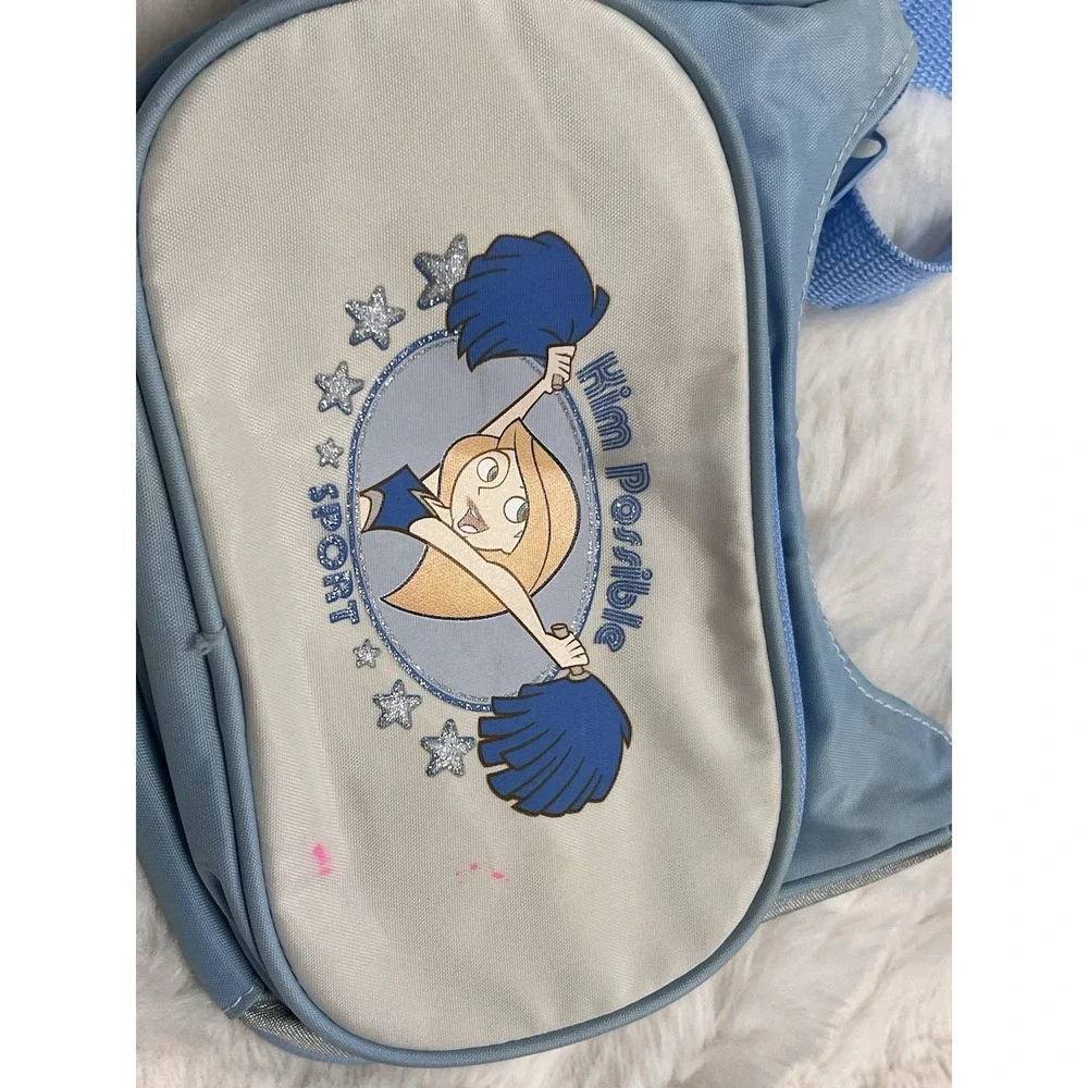 Vintage Kim Possible Purse (spot) Light Blue Cheerleader Pom Pom Nylon